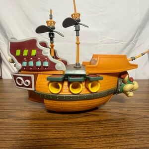 Super Mario Deluxe Bowser's Airship Pirate Ship World of Nintendo W/ Sounds
